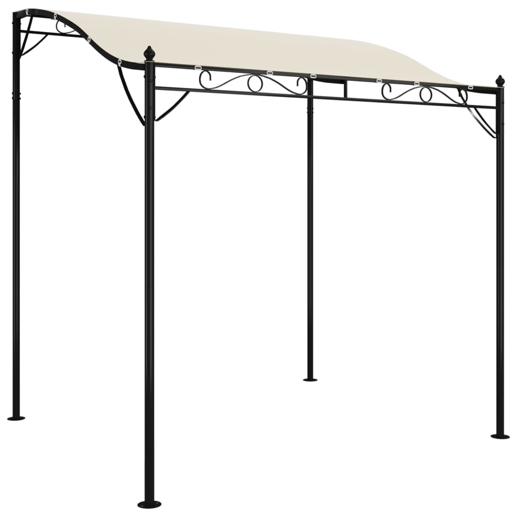 Parasolpaviljoen – Tuinpaviljoen – Overkapping – Zonnescherm – Tuinluifel – Waterbestendig Polyester – Gebogen Dakontwerp – Crème