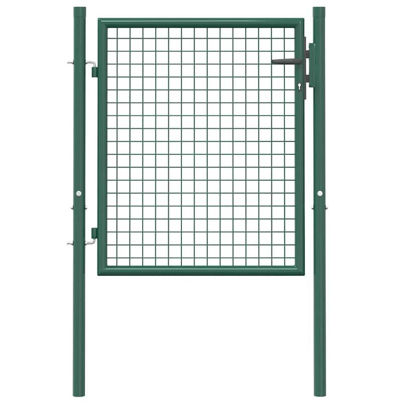 Solid Fence gate steel 100 x 75cm green, Garden Fencing, Outdoor Gate, Modern Fencing, Minimalist Gate, Longlasting Gate, Rustresistant Gate, Metal Fence, Gate Post