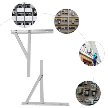 Wandbeugel Airconditioner – Beugel Wandmontage – Houder Buitenunit – Steun Airco – 201 Roestvrij Staal – Draagvermogen 200 kg – Verhoogd Ontwerp Tegen Vuil en Weersinvloeden