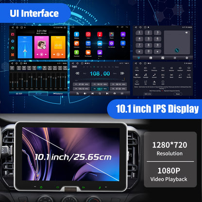 Autoradio – Car Radio – Multimedia Speler – Navigatiesysteem – Radio Ontvanger – 10,1 Inch Draaibaar HD IPS Touchscreen – Android 14.0 Met 4GB RAM & 64GB Opslag