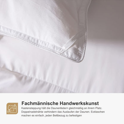 Dekbed – Donsdekbed – Allseason Dekbed – Luxe Deken – Beddengoed – 260x240 cm – 100% Egyptisch Katoen – 11% Witte Dons & 89% Veertjes