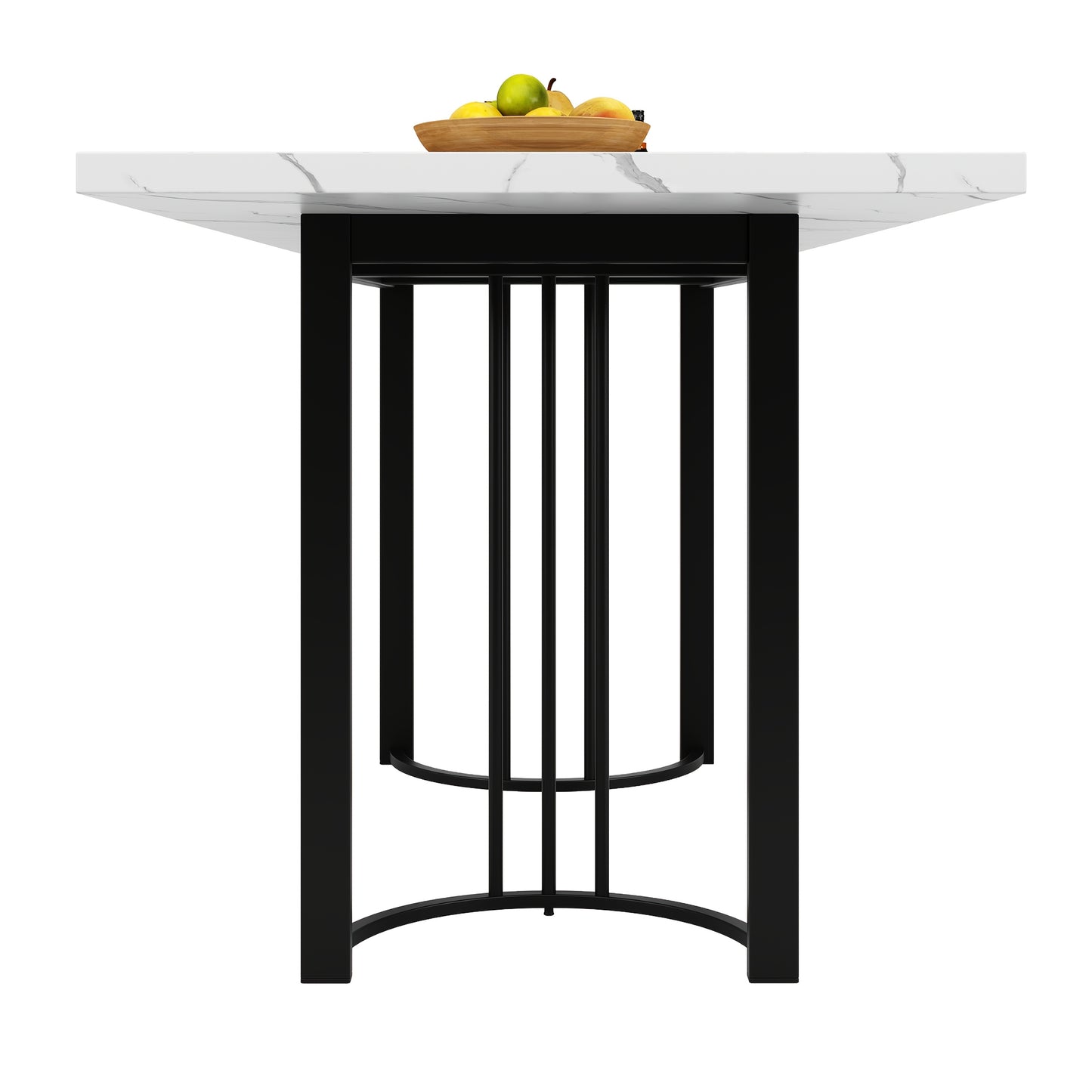 Uitschuifbare Eettafel – Uitklapbare Tafel – Verstelbare Eettafel – Ruimtebesparende Keukentafel – Metaal Houten Tafel – Zwart Wit – Hoogwaardig Hardhout – Stevig Metaal