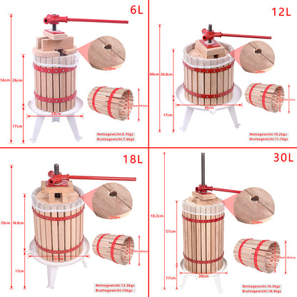 Handmatige Juicer – Fruitpers – Citruspers – Sapcentrifuge – Slowjuicer – 7 Liter Grote Inhoud – Robuust Metalen Ontwerp – Eenvoudig Schoon Te Maken