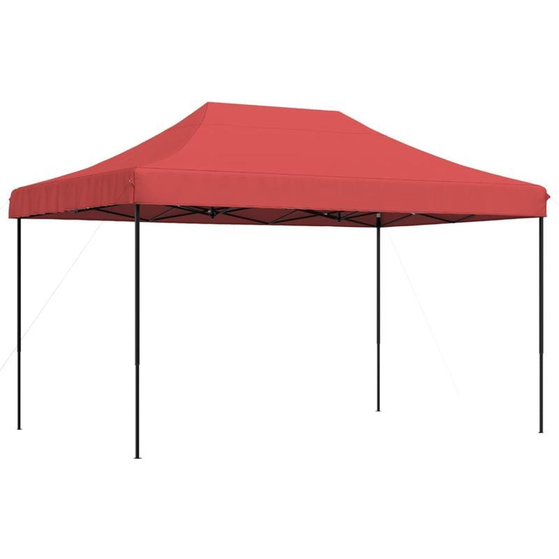 Partytent inklapbaar pop-up 440x292x315cm bordeauxrood