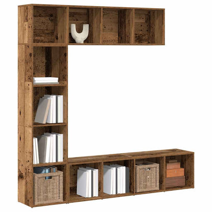 Boekenkast – Boekenrek – Opbergkast – Wandkast – Vakkenkast – 12 Vakken – Vochtafstotend Hout Met Old Wood Look