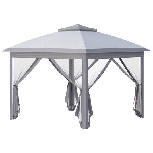 Pergola – Tuinkamer – Tuinoverkapping – Partytent – Vouwtent – 3,3 x 3,3 m – Dubbel dak met ventilatie – Inclusief 4 Afneembare Insectennetten