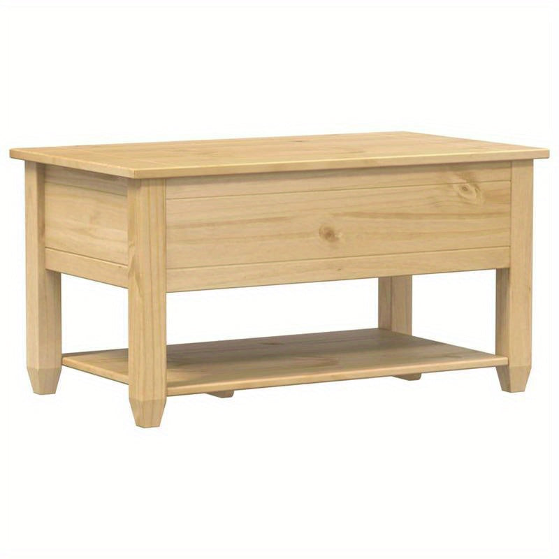 Salontafel – Koffietafel – Bijzettafel – Woonkamertafel – Tafeltje – Massief Dennehout – 2 Lades – Compact 85x50x45 cm