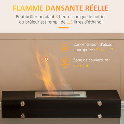 Ethanolhaard – Bio-ethanol haard – Vrijstaande sfeerhaard – Tafelhaard – Mobiele haard – 1,5 L brandstoftank – Geschikt voor ruimtes tot 25 m²