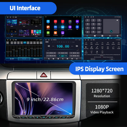 Android 14 Autoradio – Multimedia Speler – Car Stereo – Navigatiesysteem – Touchscreen Radio – 9 Inch IPS Scherm – DAB+ Digitale Radio – Achteruitrijcamera & Microfoon