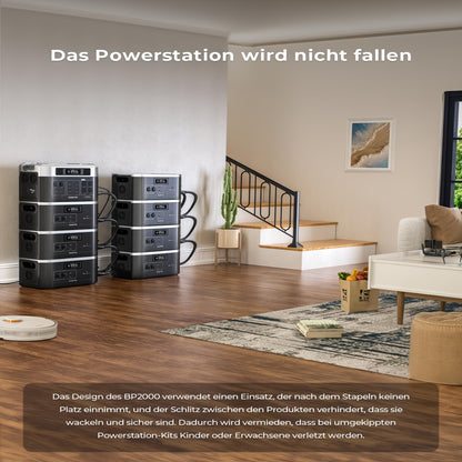 Powerstation – Energiecentrale – Noodstroomvoorziening – Draagbare Generator – Solar Powerstation – 2048Wh Capaciteit – 2200W Output – LiFePO4 Batterij – Snelladen – Lange Levensduur 3500+ Cycli