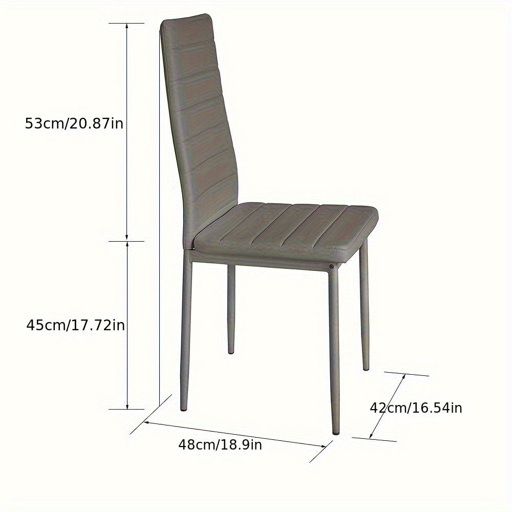 Eetkamerstoel – Stoel – Kuipstoel – Armstoel – Draaistoel – Set van 6 – PU Leer – Metalen Poten – Ergonomisch Design – Stapelbaar – Makkelijk schoon te maken