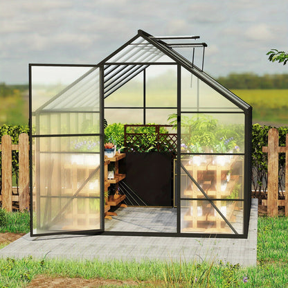 Aluminium Kweekkas – Serre – Groentekas – Plantenkas – Tuinkas – 310x250x205 cm – Stevig Aluminium Frame – PC Panelen Met Ventilatie