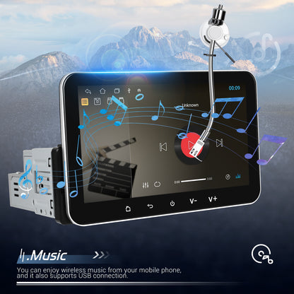 1 DIN Android Autoradio – Auto Multimedia Systeem – Inbouw Radio – Car Stereo – Navigatie Systeem – 7” HD IPS Touchscreen – Draadloze Connectiviteit & Achteruitrijcamera Ondersteuning