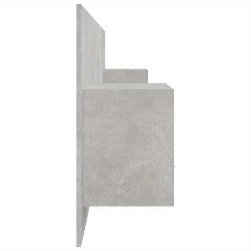 Bedkast – Wandkast – Hoofdeinde Met Kastjes – Wandmontage Kast – Opbergruimte Hoofdeinde – Modern Grijs – Hardhout En Kunstboard – Ruimtebesparend Design