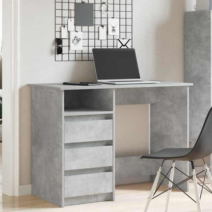 Modern Gray Engineered Wood Desk - 102x50x75cm, Concrete Gray Finish, Durable & Moisture-Resistant, Anti-Warpage, Ideal for Home Office, Study, or Bedroom