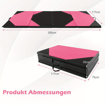 Turnmat – Gymmat – Sportmat – Trainingsmat – Fitnessmat – Extra Groot 305x122cm – 5 cm Dikke EPE Schuimvulling met Antislip en Inklapbaar Design