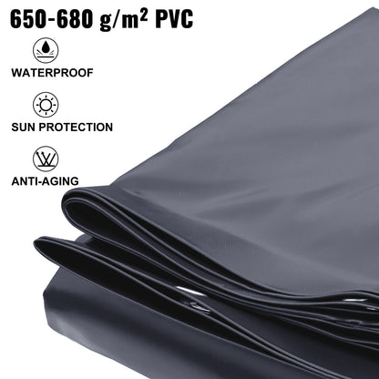 Zwembadafdekhoes – Zwembad Afdekzeil – Zwembad Cover – Zwembadhoes Veiligheid – Afdekzeil PVC – 3,5 x 6 Meter – Draagkracht Volwassenen & Kind