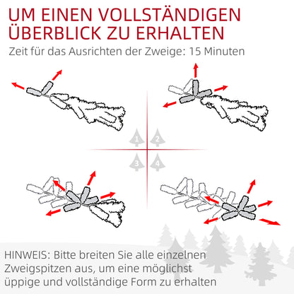 Kunstkerstboom – Nepkerstboom – Kerstboom Kunst – Sfeerverlichting Boom – 180 cm Groen – Geïntegreerde LED Verlichting – Brandvertragend Metalen Voet