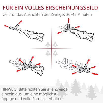 Kunstkerstboom – Nepspar – Decoratieve Kerstboom – Winterboom – Sneeuwdecoratie – 1,80 Meter Hoog – Realistische Takken Met Dennenappels