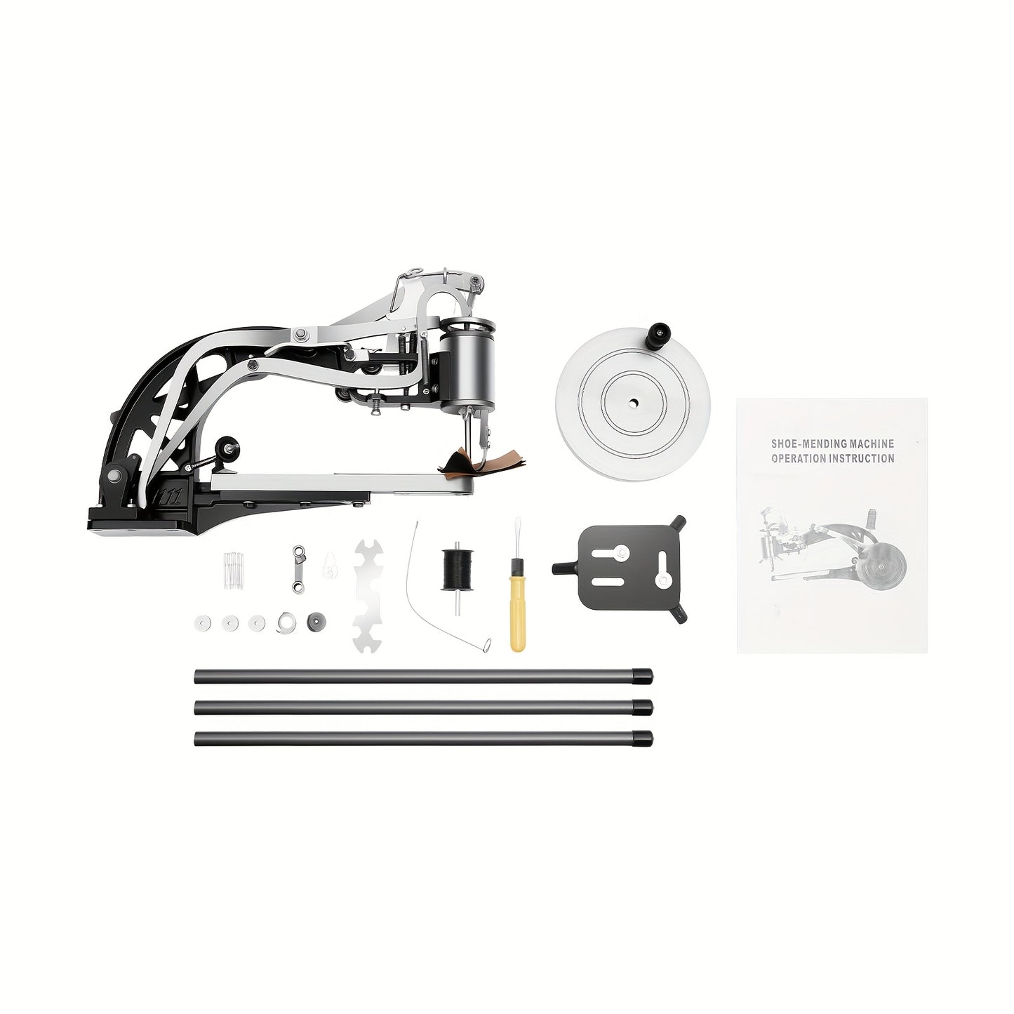 Schoenreparatiemachine – Handnaaimachine – Reparatiemachine – Cobbler Machine – Leren Naaimachine – Stevig IJzeren Frame – Verstelbare Steeklengte Tot 6 mm