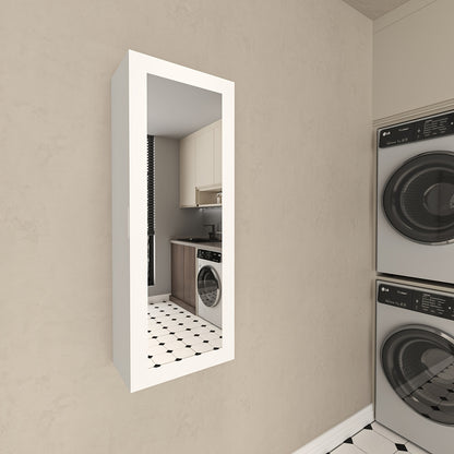 Wandstrijkplank – Opklapbare Strijkplank – Strijkbord Met Opbergruimte – Muurstrijkplank – Inclusief Spiegel – Ruimtebesparend Design – Hout En Metaal