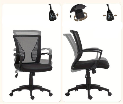 Bureaustoel – Office Chair – Kantoorstoel – Draaistoel – Bureaustoelen – Kantelfunctie – Verstelbare Zithoogte – Max. 120 kg – Zwart