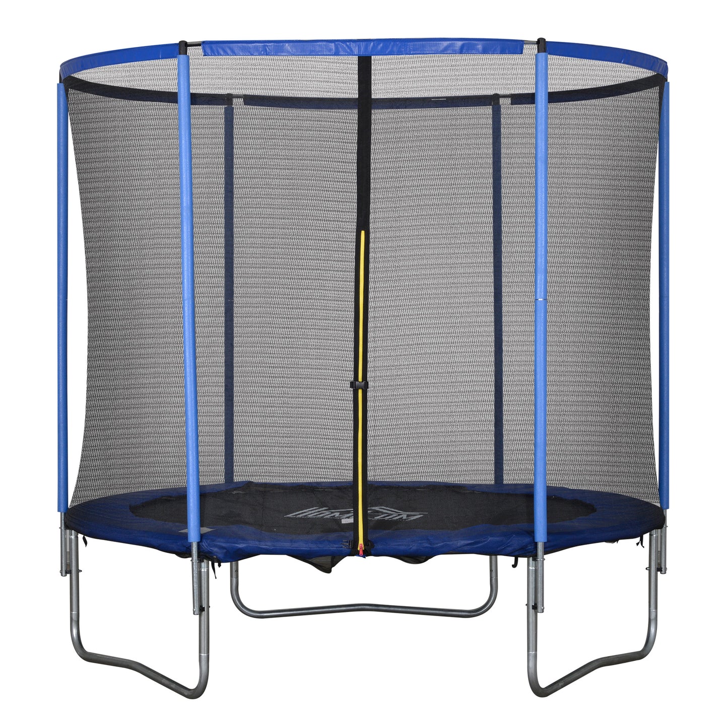 Trampoline – Springkussen – Fitness Trampoline – Tuin Trampoline – Binnen Trampoline – Veiligheidsnet Rondom – Draagvermogen 113,6 Kg – Ø244 x 240 Cm Steel Blue & Zwart