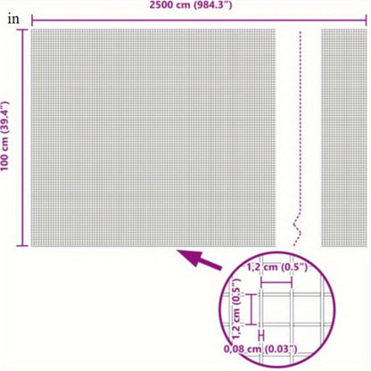 Tuinomheining – Tuinafscheiding – Tuinafsluiting – Borderafscheiding – Groen – Gegalvaniseerd Staal – 2 Sets van 1 Meter – 25 cm Hoogte