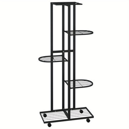 Plantenstandaard – Plantenrek – Bloemenrek – Plantenhouder – Plantenwagen – 5-Laags – Met Wieltjes