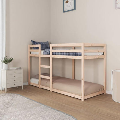 Stapelbed – Hoogslaper – Bunkbed – Kinderbed – Eenpersoonsbed – Massief Grenen Hout – 75x190 cm