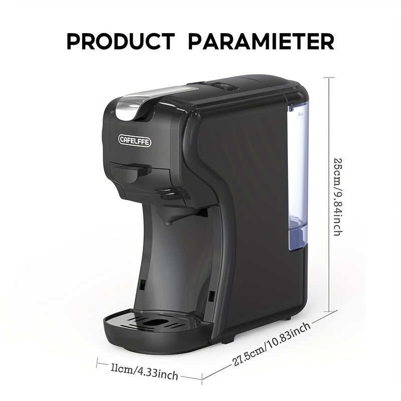 1pc Cafelffe Capsule Coffee Machine - Espresso Machine DG* Cappuccino Nes* Capsule Coffee Machine Coffee-Themed Gift Choice For Lovers/Father/Mother 19 Bar Hot/Cold Dual-Use High-Efficiency Extraction System Cappuccino Machin