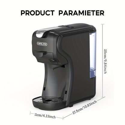 1pc Cafelffe Capsule Coffee Machine - Espresso Machine DG* Cappuccino Nes* Capsule Coffee Machine Coffee-Themed Gift Choice For Lovers/Father/Mother 19 Bar Hot/Cold Dual-Use High-Efficiency Extraction System Cappuccino Machin
