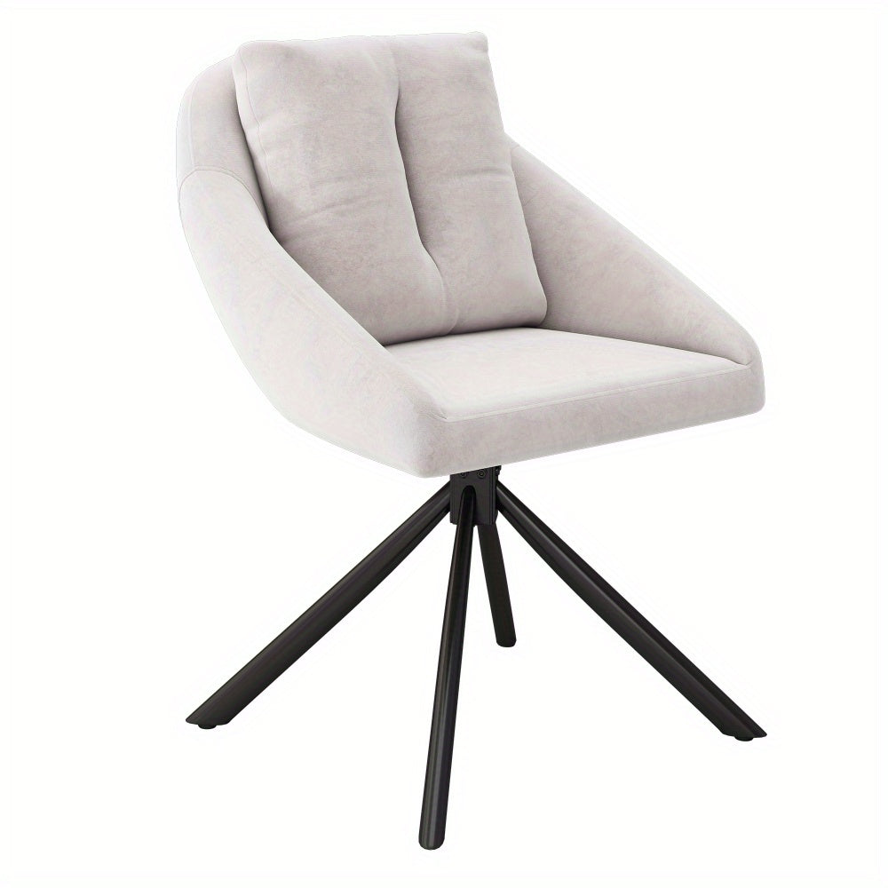 Draaistoel – Bureaustoel – Eetkamerstoel – Kuipstoel – Stoel – Ergonomisch Design – Ademend Fluweel – Set van 2 – Comfortabele Zitting