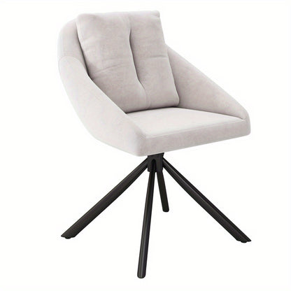 Draaistoel – Bureaustoel – Eetkamerstoel – Kuipstoel – Stoel – Ergonomisch Design – Ademend Fluweel – Set van 2 – Comfortabele Zitting