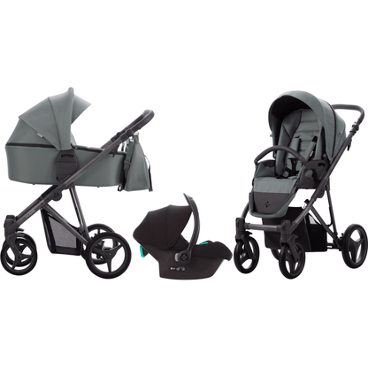 3‑in‑1 Multifunctionele Kinderwagen met Autostoel – Wandelwagen, Draag‑ & Zitkuip in Eén – Compact & Opvouwbaar