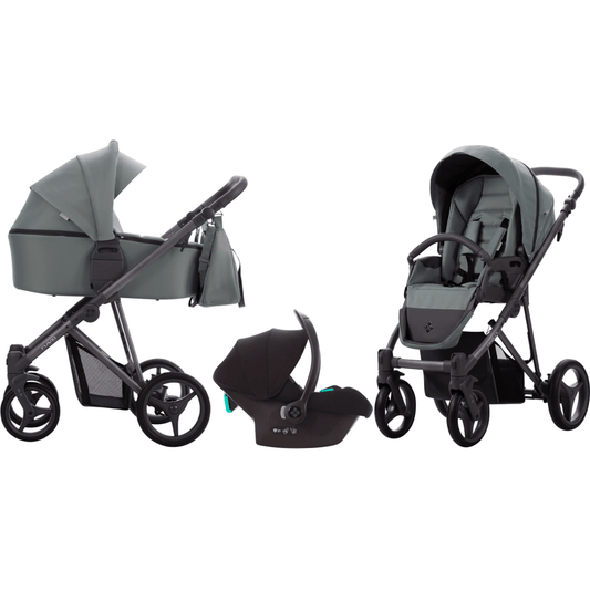 3‑in‑1 Multifunctionele Kinderwagen met Autostoel – Wandelwagen, Draag‑ & Zitkuip in Eén – Compact & Opvouwbaar
