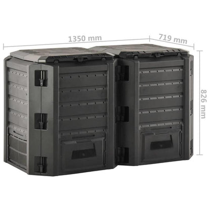 Compostbak – Compostvat – Compostemmer – Tuincomposter – Compostcontainer – 800 Liter Capaciteit – Duurzaam Weerbestendig Polypropyleen