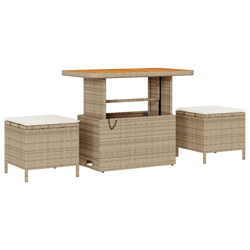 Tuinbank – Buitenbank – Tuinmeubel – Loungesofa – Modular – Weerbestendig – Inclusief Comfortabele Beige Kussens