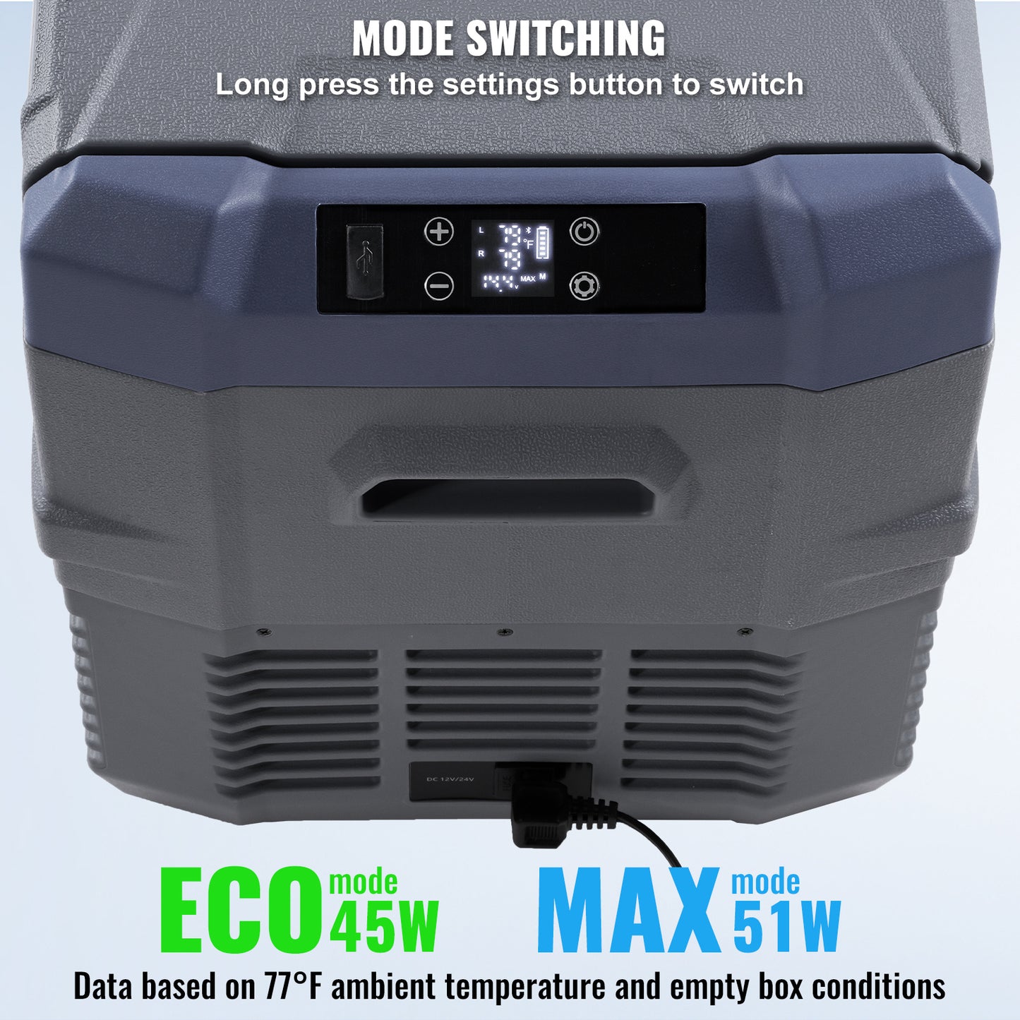 Draagbare Koelkast – Mobiele Koelbox – Mini Vriezer – Camping Koelkast – 32 Liter – Bluetooth Bediening – Stil Geluidsniveau