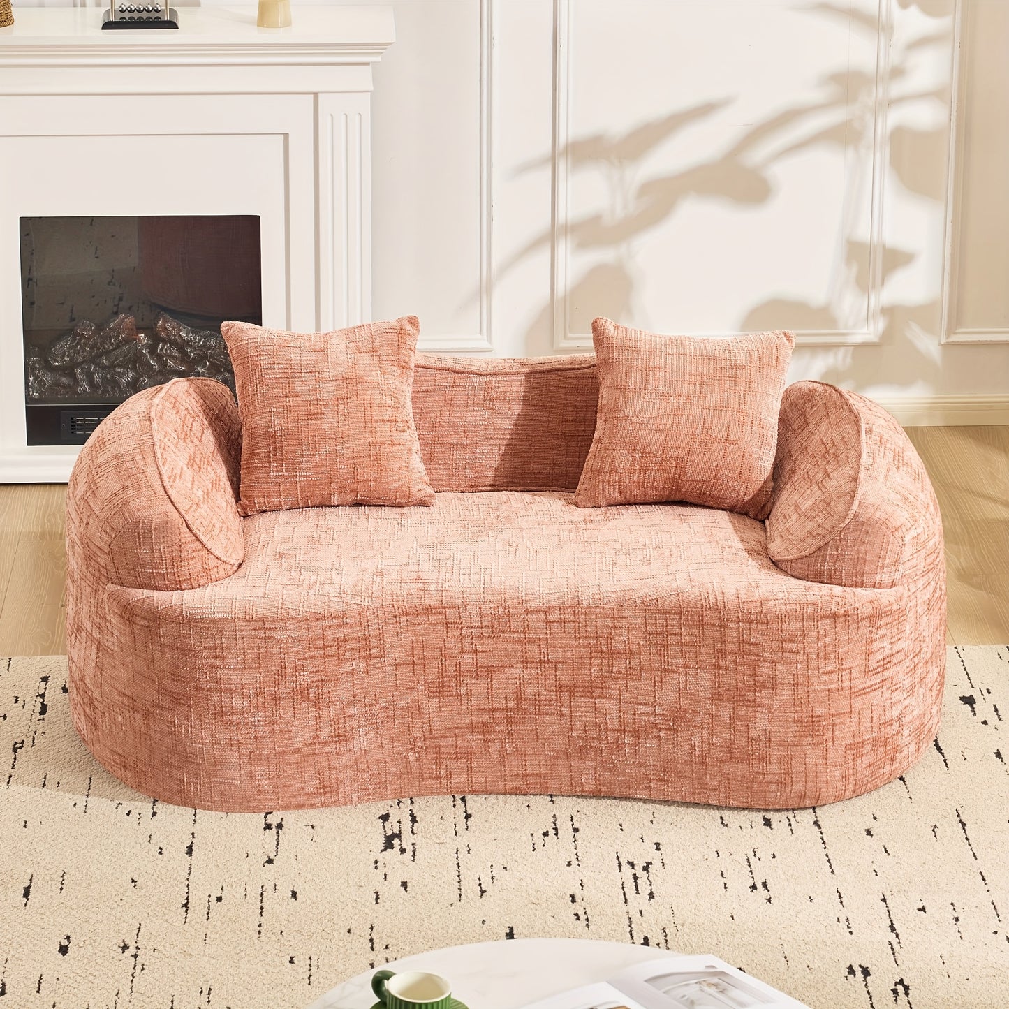 Slaapbank – Bedbank – Sleeperbank – Klikbank – Slaapbank Roze – Ruimtebesparend Ontwerp – Zachte Katoenen Bekleding