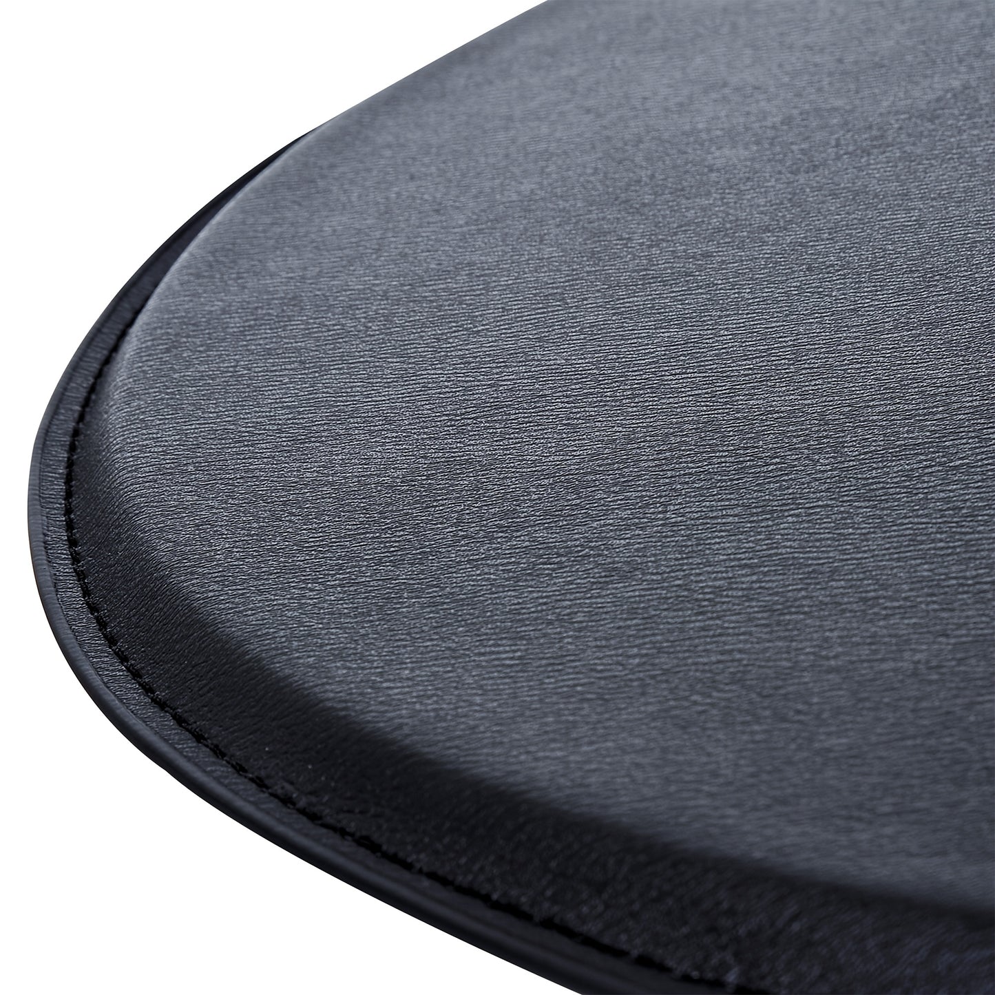 Bartafel – Keukentafel – Statafel – Barmeubel – Eettafel – Verstelbaar 67-93 cm – Chroom Staal & Faux Leather Zwart
