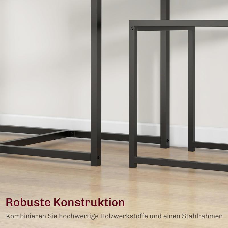 Bartafelset – Bartafel – Barkrukken – Barstoelen – Barmeubel – Variant 835-136V80BK – Compact 90x47x76 cm – Duurzaam Metaal-Hout Design