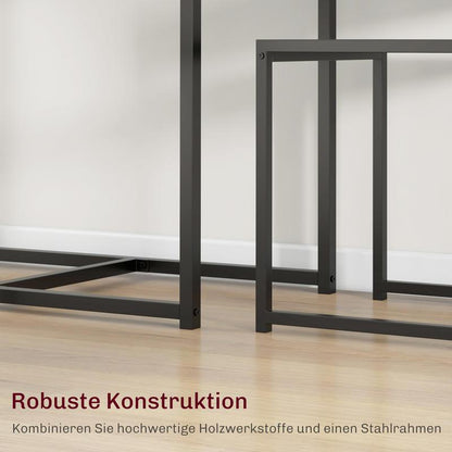 Bartafelset – Bartafel – Barkrukken – Barstoelen – Barmeubel – Variant 835-136V80BK – Compact 90x47x76 cm – Duurzaam Metaal-Hout Design