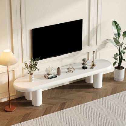 TV-kast – TV-meubel – Tv-dressoir – Mediameubel – Witte TV-kast – 160 x 40 x 40 cm – MDF met Houten Afwerking