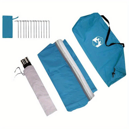 Tent – Kampeertent – Buitentent – Festivaltent – Vissertent – Polyester Waterafstotend – Geventileerd 285x255x245 cm – Blauw Zwart