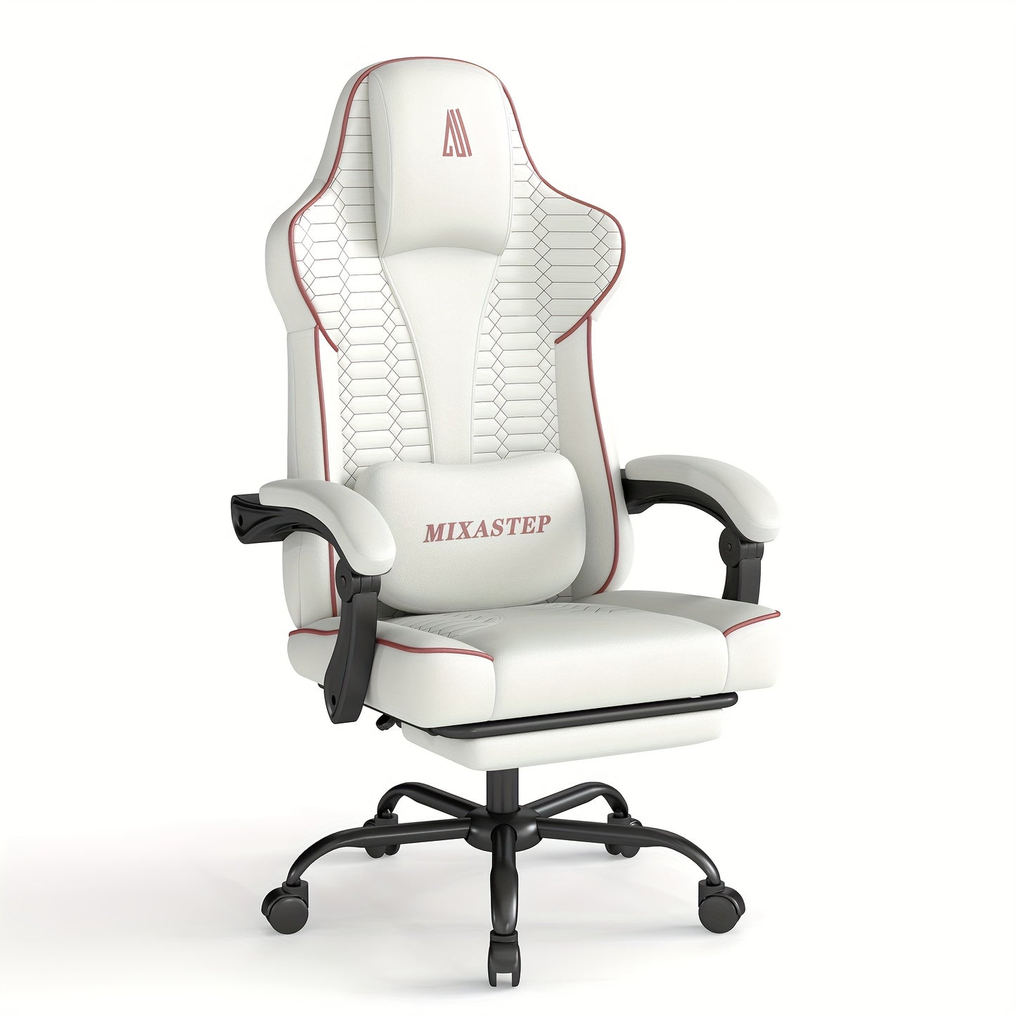 Gamingstoel – Gamestoel – Bureaustoel – Computerstoel – Werkstoel – Ergonomisch Design – 360° Draaibaar – Verstelbare Rugleuning – Rood – Geschikt Tot 150 kg