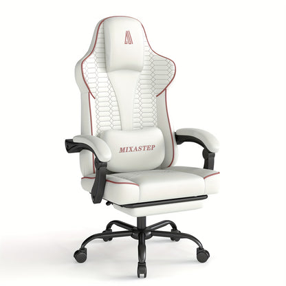 Gamingstoel – Gamestoel – Bureaustoel – Computerstoel – Werkstoel – Ergonomisch Design – 360° Draaibaar – Verstelbare Rugleuning – Rood – Geschikt Tot 150 kg