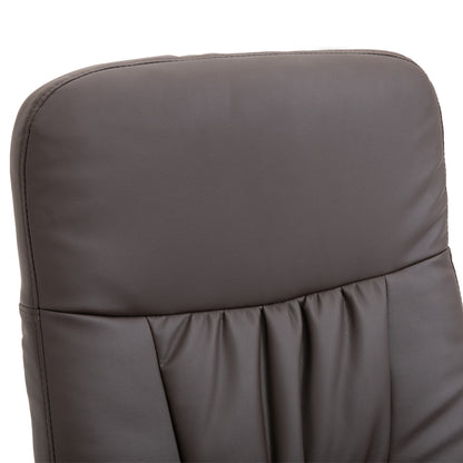 2-delige Loungestoelset – Relaxstoel – Fauteuil – Loungezetel – Stoel Met Voetenbank – Verstelbare Hoogte – Kantelbare Rugleuning – Bruine Bekleding
