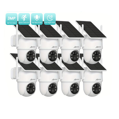 Buiten Zonnecamera – Beveiligingscamera – Draadloze Camera – Tuinbewaking – Wifi Camera – 8 Stuks – Kleurennachtzicht – Tweezijdige Communicatie