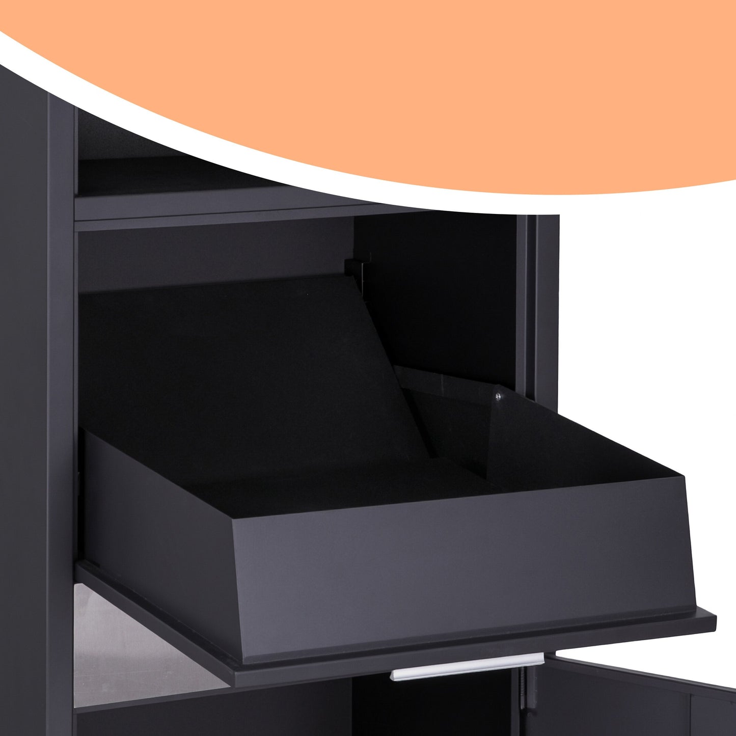Brievenbus – Wandbrievenbus – Pakketbrievenbus – Postbus – Mailbox – Staand – Met Pakketvak – Gepoedercoat Staal & RVS – Inclusief Slot en 4 Sleutels